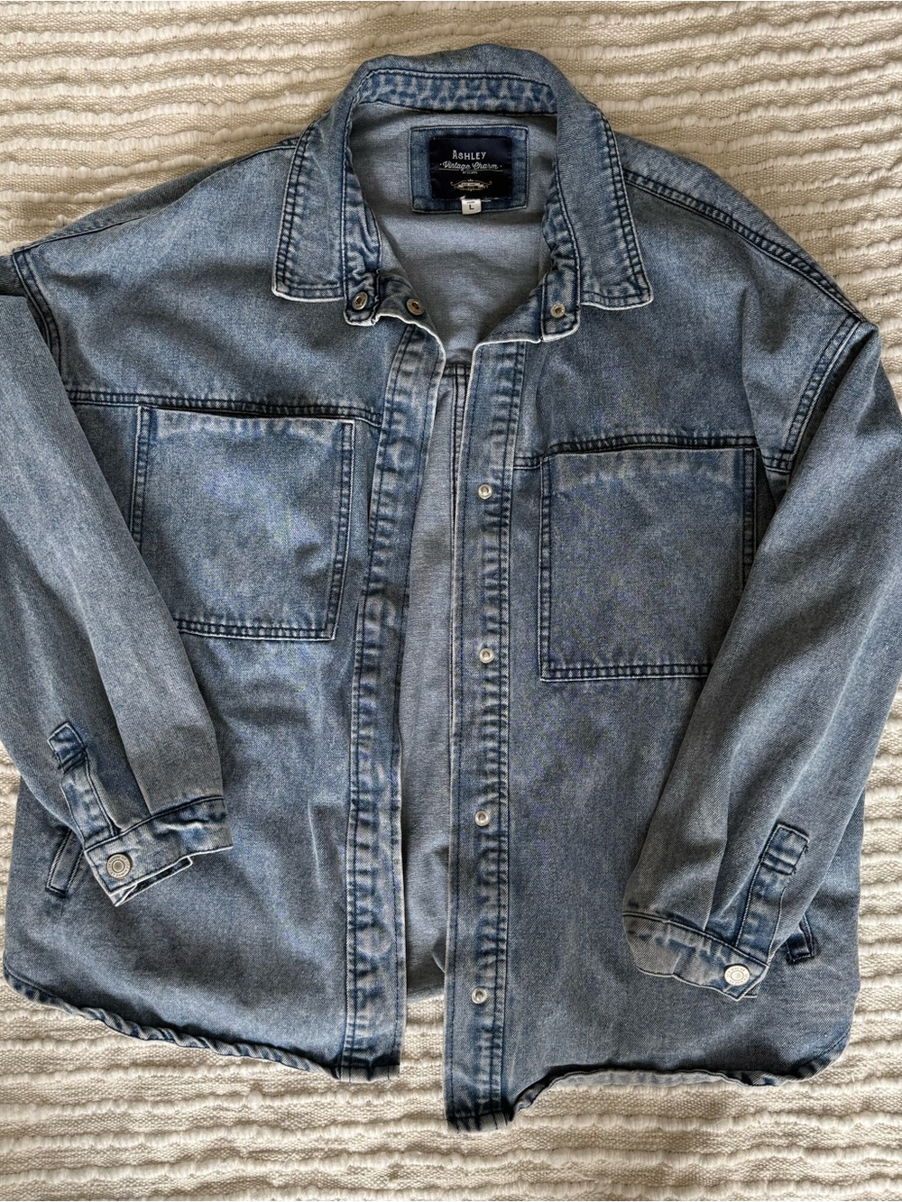 Maternity Denim Jacket - Light Blue